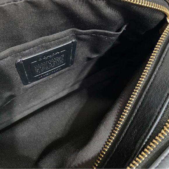Coach Jes with Linear Quilting Black Crossbody - Picture 7 of 9